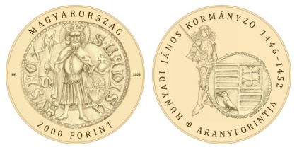 2022 Hunyadi János aranyforintja - színesfém érme 2022 Hunyadi János aranyforintja - színesfém érme